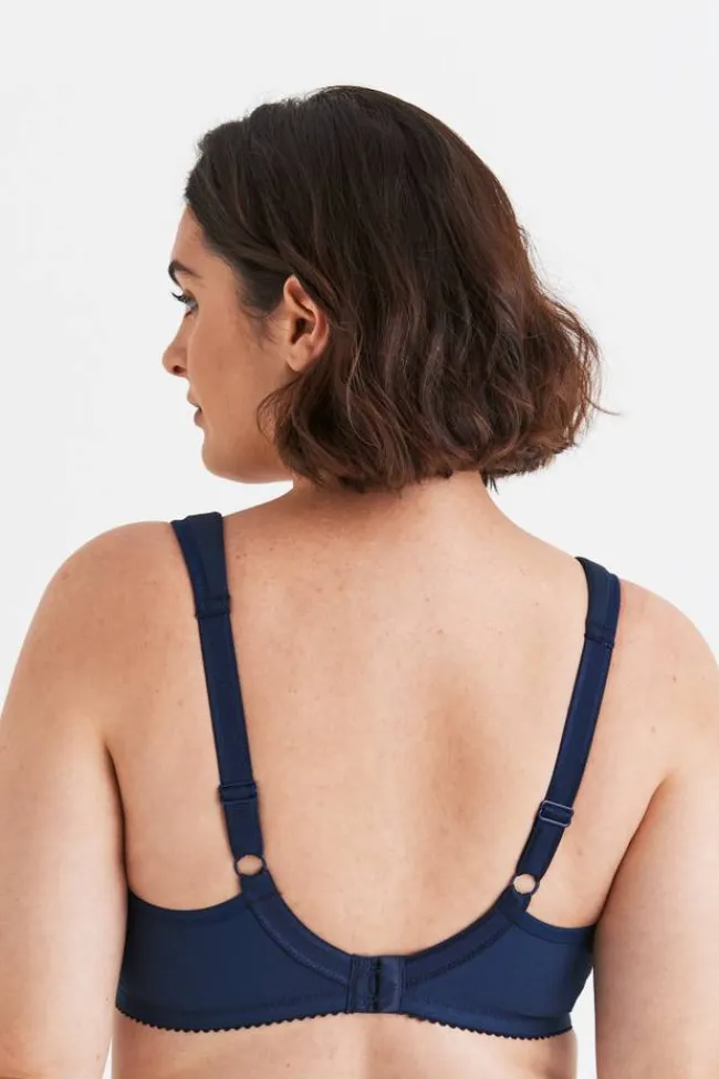 Miss Mary Bra|Underwired Bras|Broderie Anglaise bra Darkblue