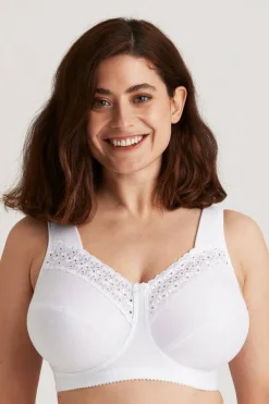 Miss Mary Bra|Non-Wired Bras|Broderie Anglaise bra White