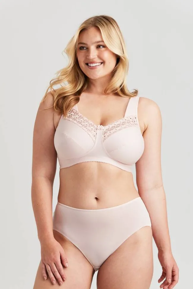 Miss Mary Bra|Non-Wired Bras|Broderie Anglaise bra DustyPink