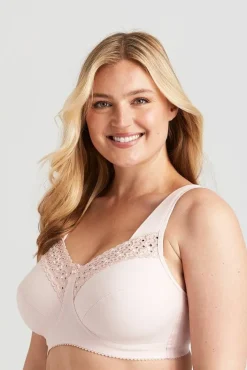 Miss Mary Bra|Non-Wired Bras|Broderie Anglaise bra DustyPink