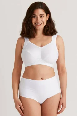 Miss Mary Bra|Non-Wired Bras|Cotton Divide bra White