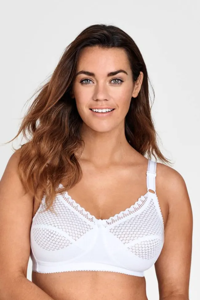 Miss Mary Bra|Non-Wired Bras|Cotton Dots bra White