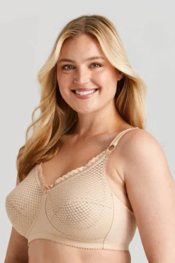 Miss Mary Bra|Non-Wired Bras|Cotton Dots bra Beige