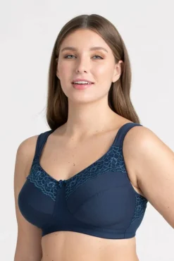 Miss Mary Bra|Non-Wired Bras|Cotton Now minimizer bra Darkblue