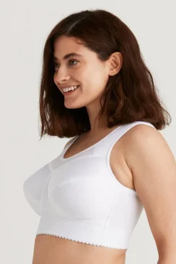 Miss Mary Bra|Non-Wired Bras|Cotton Simplex activity bra White