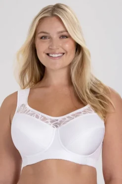 Miss Mary Bra|Underwired Bras|Cotton simplex bra White
