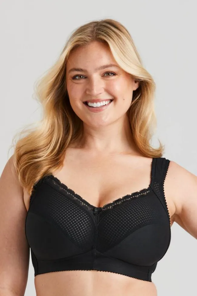 Miss Mary Bra|Non-Wired Bras|Diamond bra Black