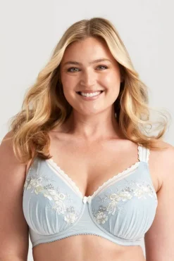 Miss Mary Bra|Underwired Bras|Floral Sun bra DustyBlue