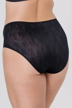 Miss Mary Panties|Invisible Lace midi briefs Black