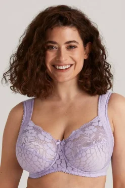 Miss Mary Bra|Underwired Bras|Jacquard & Lace bra Lavender