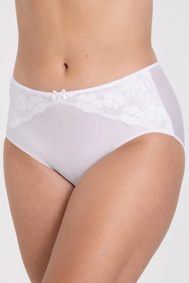 Miss Mary Panties|Jacquard & Lace panty White