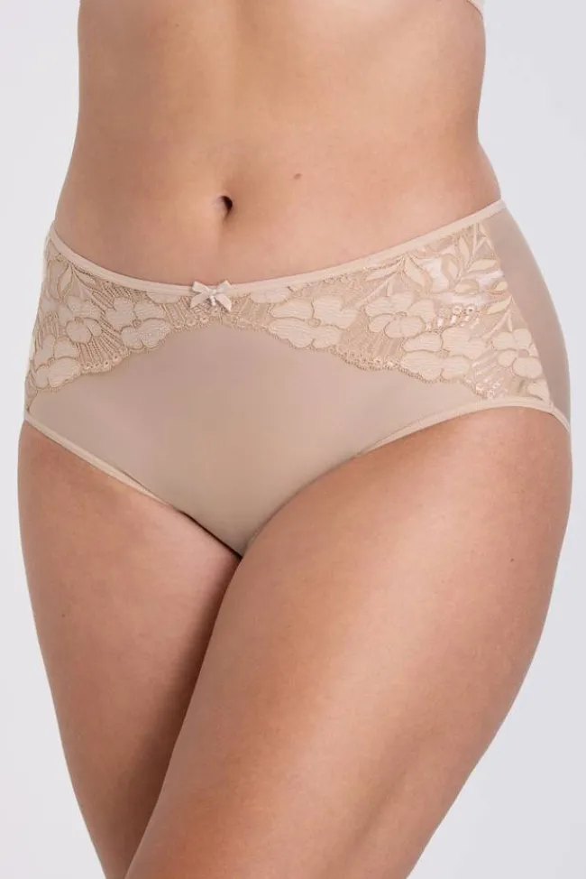 Miss Mary Panties|Jacquard & Lace panty Beige