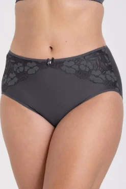 Miss Mary Panties|Jacquard & Lace panty DarkGrey