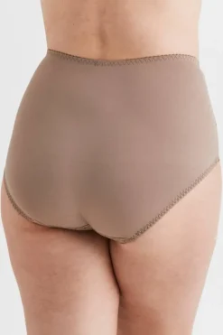 Miss Mary Panties|Jacquard & Lace panty girdle Taupe
