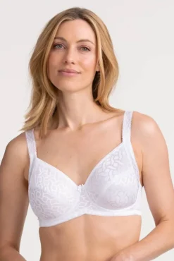 Miss Mary Bra|Underwired Bras|Jacquard Flourish bra White