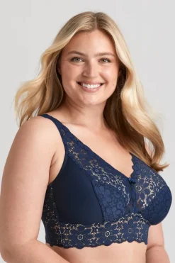 Miss Mary Bra|Non-Wired Bras|Lace Dreams bra Darkblue