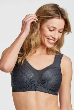 Miss Mary Bra|Non-Wired Bras|Lovely Jacquard bra DarkGrey