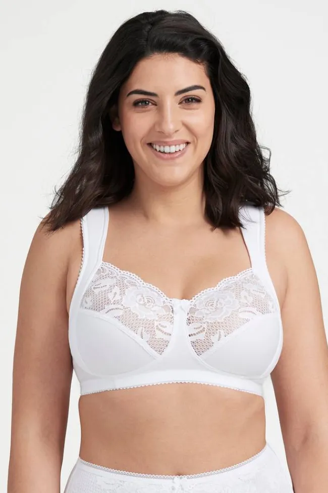 Miss Mary Bra|Non-Wired Bras|Lovely Lace bra White