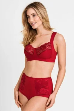 Miss Mary Bra|Non-Wired Bras|Lovely Lace bra Red