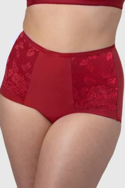 Miss Mary Panties|Lovely Lace panty girdle Red