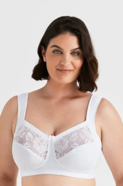 Miss Mary Bra|Non-Wired Bras|Lovely Lace Support bra White