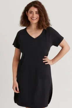 Miss Mary Nightwear|Organic cotton nightdress Black