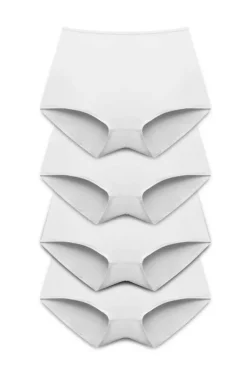 Miss Mary Panties|4-pack Basic boxer panty white