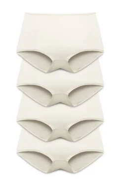 Miss Mary Panties|4-pack Basic Cotton boxer panty champagne