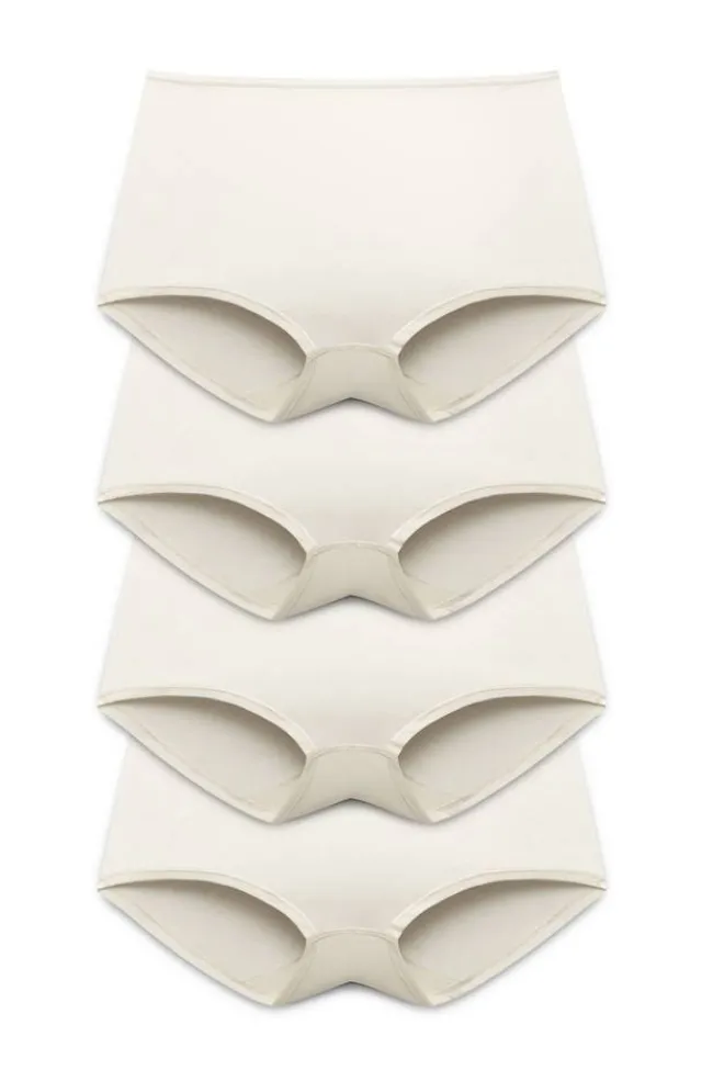 Miss Mary Panties|4-pack Basic Cotton boxer panty champagne