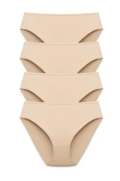 Miss Mary Panties|4-pack Basic Cotton tai panty beige