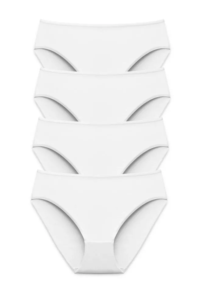 Miss Mary Panties|4-pack Basic Cotton tai panty white