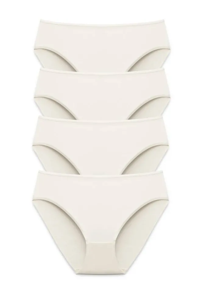 Miss Mary Panties|4-pack Basic Cotton tai panty champagne