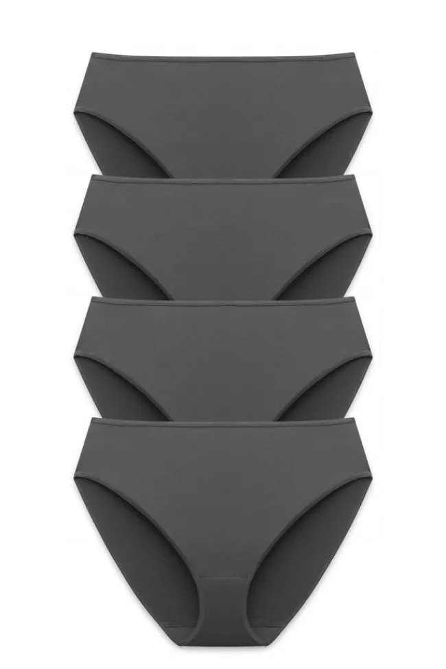 Miss Mary Panties|4-pack Basic tai panty dark grey