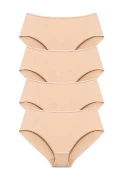 Miss Mary Panties|4-pack Maxi panty in micro feeling beige