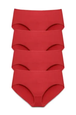 Miss Mary Panties|4-pack Maxi panty in micro feeling red