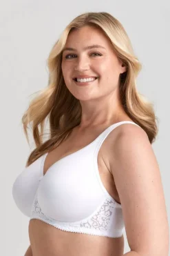 Miss Mary Bra|Underwired Bras|Smooth Lacy T-shirt bra White