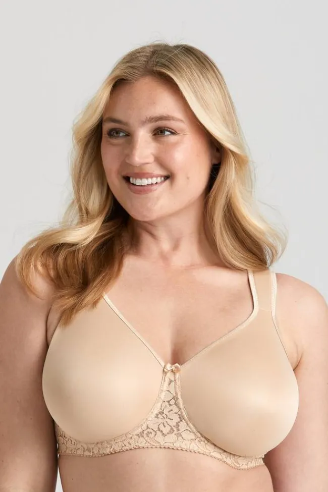 Miss Mary Bra|Underwired Bras|Smooth Lacy T-shirt bra Beige